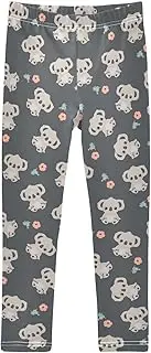 [Joisal] Cute Koalas Gray Pants for Girls, Ideal for Teen Girl Leggings, Children Leggings, 4-10T