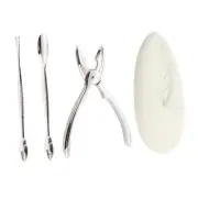 4 Pieces Seafood Tools Set with Box Professional for Seafood Walnut Oysters