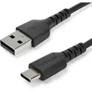StarTech.com 1m USB A to USB C Charging Cable - Durable Fast Charge & Sync USB 2.0 to USB Type C Data Cord - Aramid Fiber M/M 3A