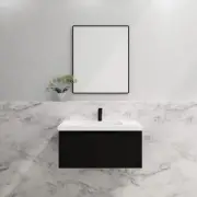 600-1500*450*400mm Vienna Matt Black MR Melamined Board Panel Wall Hung Vanity