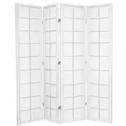 Zen Room Divider Screen White 4 Panel