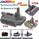 Adapter For Milwaukee to Dyson V6 V7 V8 V10 SV12 Battery Convert Adapter Charger