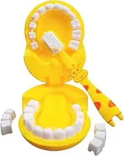 Teeth Brushing Toys for Kids,Teaching Teeth, Fun Teeth Brushing Toys Tod dlers, Teeth Modelstoy Toy, Giraffe Brushing Teaching Den Tal Teeth Model, Teeth Model with Toothbrush for Kids Teaching