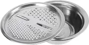 Luxshiny 1Set Stainless Steel Grater Basin Kitchen Washing Basket Multi Function Vegetable Slicer for Slicing Potatoes Cucumbers and Carrots Household Tool
