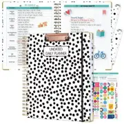 Undated Spiral Planner 12 Months, Daily Weekly and Monthly Academic Planner w...