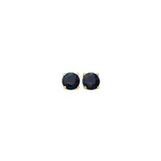 9ct Gold Black Sapphire 6mm Stud Earrings in Black