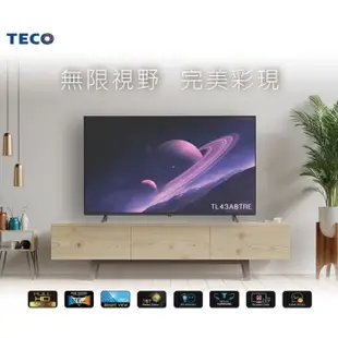 TECO 東元 43吋 FHD 低藍光 IPS硬板 液晶電視/液晶顯示器 TL43A8TRE