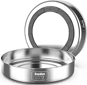 Feedoo Stainless Steel Dog Bowl, Non-Slip Dog Bowl with Rubber Base, Spill Proof Pet Bowls, Tip-Resistant and Rust Resistant, Heavy Duty Wide Rim Design, Holds 5cups(42oz)