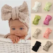 Soft Baby Big Oversized Bow Tie Head Wrap Turban Top Knot Headband Newborn Ḵ