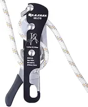 S.E.PEAK Climbing Double Stop Descender Self-Braking Self Locking Rappelling Belay Devices for 10-13mm Rope for Rescue & Arborist/Anti-Panic, Hand Control