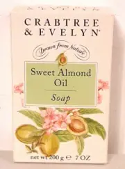 Crabtree & Evelyn Sweet Almond Oil Soap Net Wt 7 oz NIB