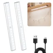 2PC 12-inch Under Cabinet Lighting with Motion Sensor,USB Rechargeable LED Cl...