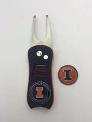 Illinois Fighting Illini Switchblade Divot Tool, BONUS Marker, NEW