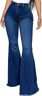[KDF] Flare Jeans for Women Women's Bootcut Bell Bottom Jeans High Waisted Stretch Slimming Bell Bottoms Jeans