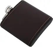 FOYTOKI Mini Flask Stainless Steel Pocket Bottle Leather Cover Leak Insulated Men's Sample Flask