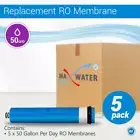 5 Pack 50 GPD Membrane Reverse Osmosis Max Water Filter Universal RO System NSF