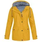 Plus Size Womens Waterproof Raincoat Ladies Outdoor Wind Rain Forest Jacket Coat