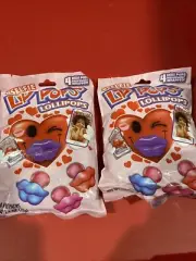 2 Bags #SELFIE VALENTINE LIP POPS Candy Lollipops~FLIX CANDY