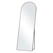 VEVOR Arched Full Length Mirror, 1650 x 558 mm, Large Free Standing Leaning Hanging Wall Mounted Floor Mirror with Stand Aluminum Alloy Frame, Full Bo