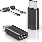 Lightning to USB C Adapter, Pack of 2 27 W Adapter Lightning to USB C for PD Quick Charge for iPhone 16 15 Series, Galaxy S24/S23, MacBook Pro/Air, iPad and Other Type C Devices, Not for Audio/OTG