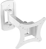 MAHARA Multi-position TV Wall Mount - White single arm TV bracket with tilt & turn. Suitable for TV & computer monitor screens from 13-27". VESA Compatible, Max TV weight 10Kg