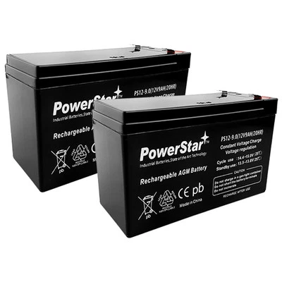 2 Pack - 12V 9AH FOR 7AH UPS Battery for APC Back-UPS APC Back-UPS RS 800VA
