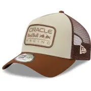 New Era A-Frame Snapback Trucker Cap - Red Bull Racing stone Beige