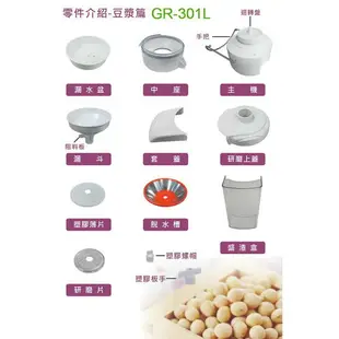 大象生活館 鳳梨牌 研磨榨汁機/研磨機 零件/配件賣場GR-301L / CL-010 / CL-010適用貴夫人