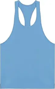 [PHJTOMK] Men's Workout Tank Tops Quick Dry Gym Sleeveless Muscle T Shirts Cotton Y Back Athletic Tank Bodybuilding Top