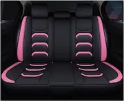 Leather Auto Car Seat Cover Compatible with Hyundai Tucson 2019 Kona Veloster IX35 Getz Creta Ioniq Solaris Accent I10 Accessories(Rose Dust)