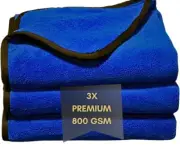 NEW 800 GSM Premium Double-Sided Microfiber Car Cleaning Towel, 18-pack, 15x24”