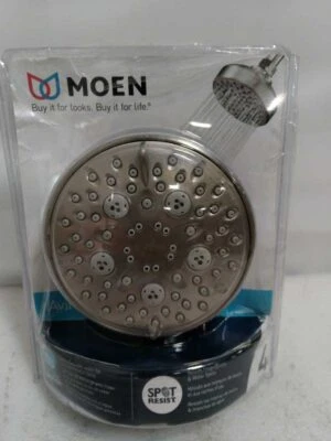 Moen Avira 4-Spray 4 in. 1.75 GPM Showerhead Featuring HydroBoost in Chrome