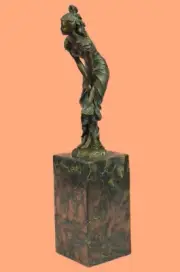 Bronze Sculpture Signed Original Abstract Nude Female Modern Statue Decorative