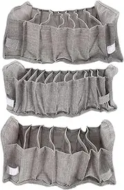 LABRIMP Simple Storage Case for Underwear 3pcs Set Wardrobe Storage Organiser Closet Drawers Drawer Organizer
