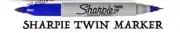 12 pcs Sharpie Twin Tip ALL BLUE Fine & Ultra Fine Point Permanent Marker
