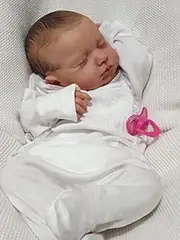 iCradle Reborn Baby Dolls Lifelike Reborn Baby Doll 20 Inch Real Looking Weighted Reborn Girl Doll Best Birthday Set for Girls Age 3,White, (BB-20NPKRBG30-011)