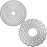 2 Packs Cutting Dies Stencil Metal Template Moulds, FineGood Embossing Tool for Card Making Scrapbooking DIY Album Paper