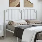 vidaXL Metal Headboard White 137 cm Double BMG