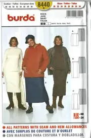 Burda 8440-Sewing Pattern - Skirt in Women's Sizes 20-34