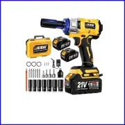 High Torque 800Nm Brushless Impact Wrench - 21V with 2 Batteries & LED Light
