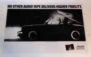 Maxell Tape "Porsche 911" Poster 1989 - 19" x 13" Cassette 80's Pic, XLIIs