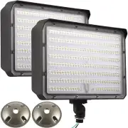 Dusk to Dawn 150W LED Flood Light with 1/2'' Knuckle Mount (Plate Included), ...