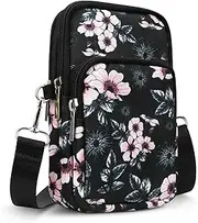 [Gocokia] Women Girls Ladies Crossbody Phone Bags Wallet Cellphone Purse Small Shoulder Bag Travel Passport Neck Pouch Bag(M Size)