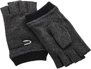 [Abaodam] 1 Pair Winter Thermal Half Finger Gloves for Cold Weather Protection Comfortable Durable Touch Screen Mittens for Driving Biking and Outdoor Activities for Students and Sports