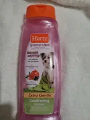 2 bottle Hartz Groomer's Best Extra Gentle ConditioningDog Shampoo18oz Tropical