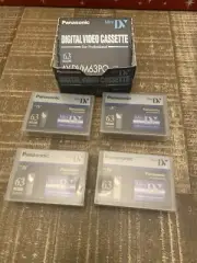 Panasonic Mini DV Digital Video Cassettes 63 (AY-DVM63PQ (4 Tapes) New Sealed