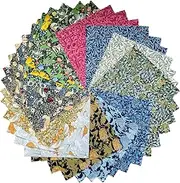 Vintage Fabric Squares 10x10 for Quilting Retro Floral Cotton Fabric Bundles Layer Cake Fabric for Quilting 10 Inch Precut Quilt Squares for Sewing Patchwork (42Pcs)