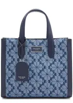 Kate Spade New York Manhattan Small Logo-jacquard Denim Tote ONE SIZE