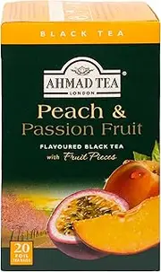 Ahmad Tea Peach and Passion Fruit (Pack of 6 Total 120 Aluminium Foil Envelopes)