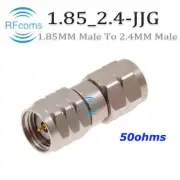 RFcoms Straight 1.85MM Male To 2.4MM Male Connector Stainless Steel Body Adapter